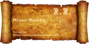 Mózes Mónika névjegykártya