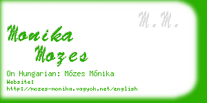 monika mozes business card